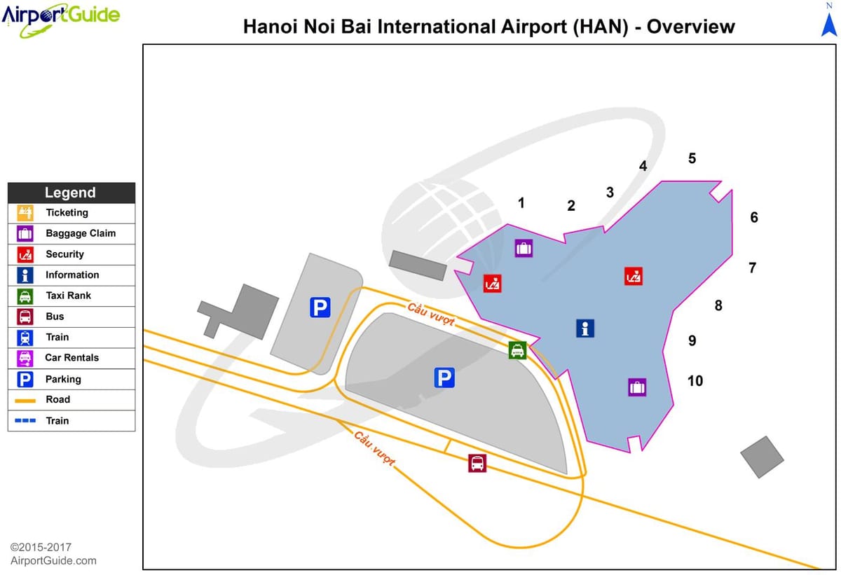 ハノイ国際空港地図