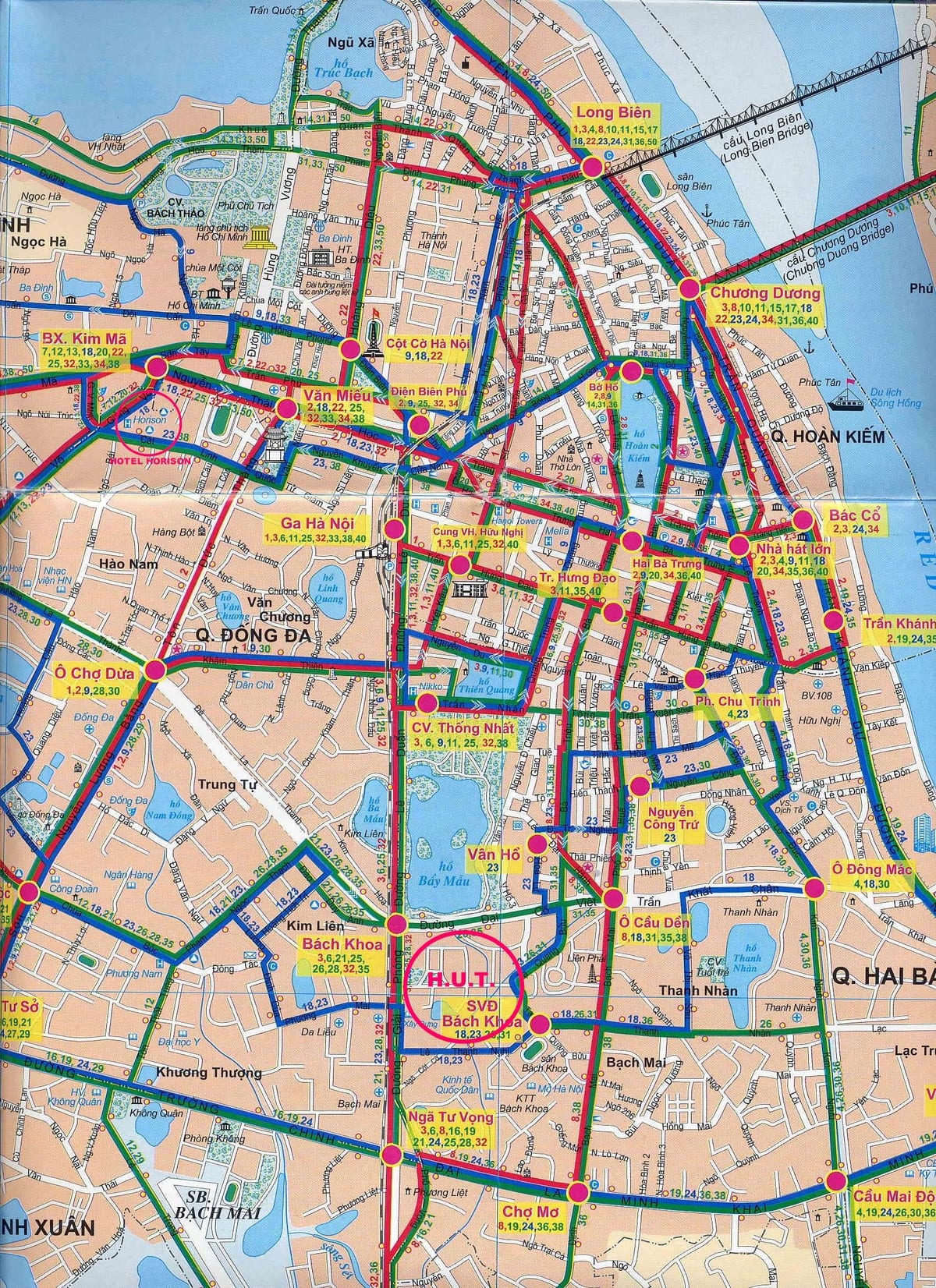 地図ハノイ市内バス