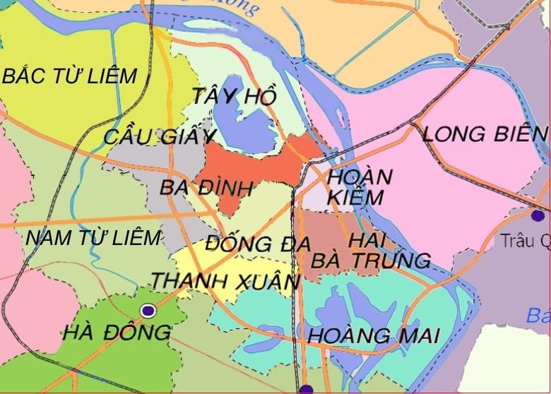 地図ha dongハノイ地区