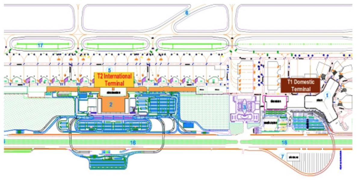 ハノイ空港ターミナルビルの地図