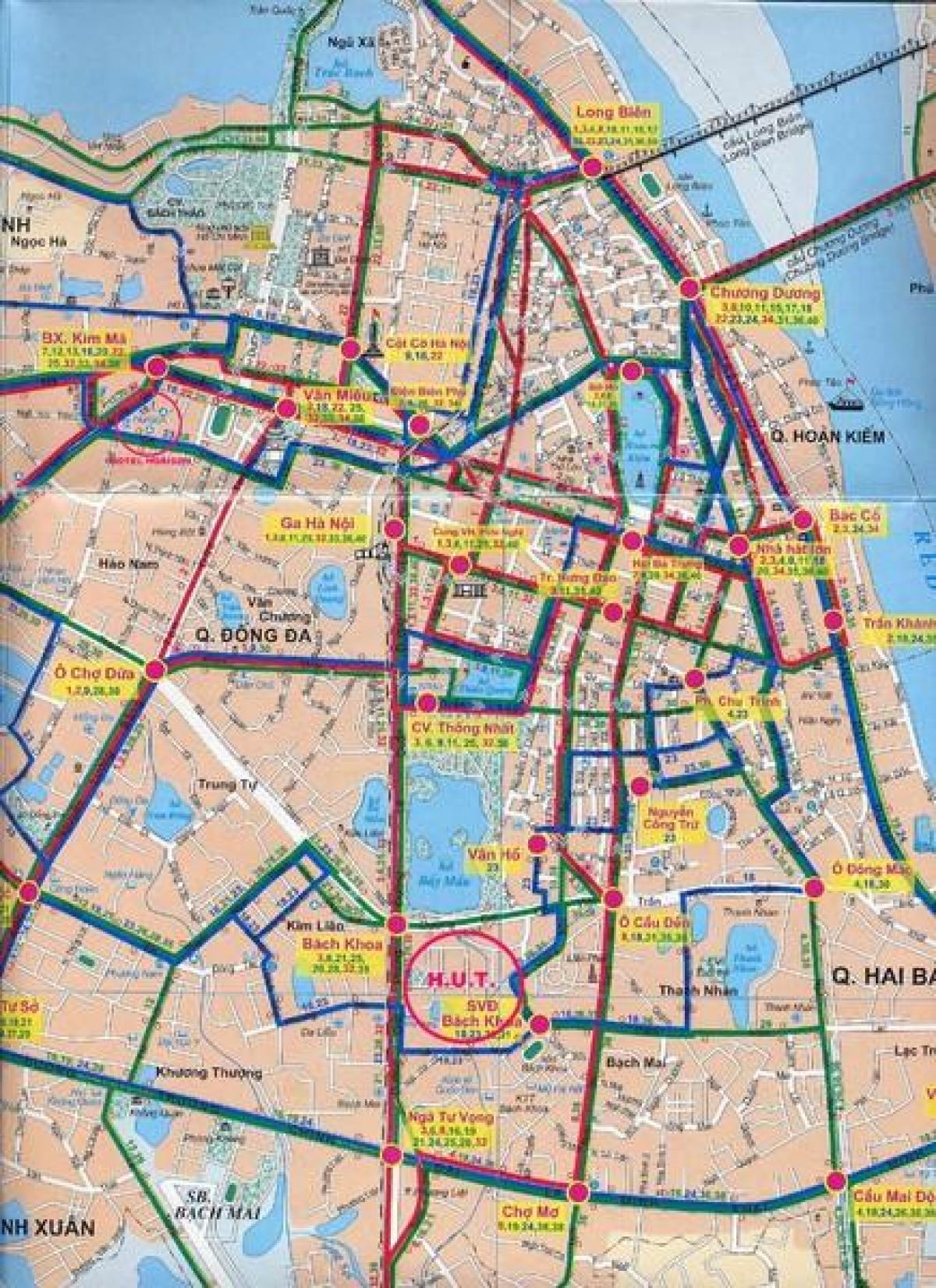 ハノイのバス路線図