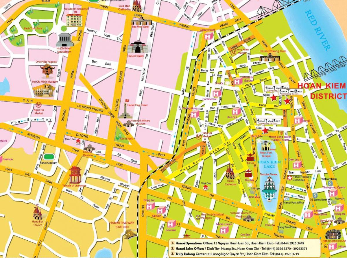 ハノイ旧市街の観光地図