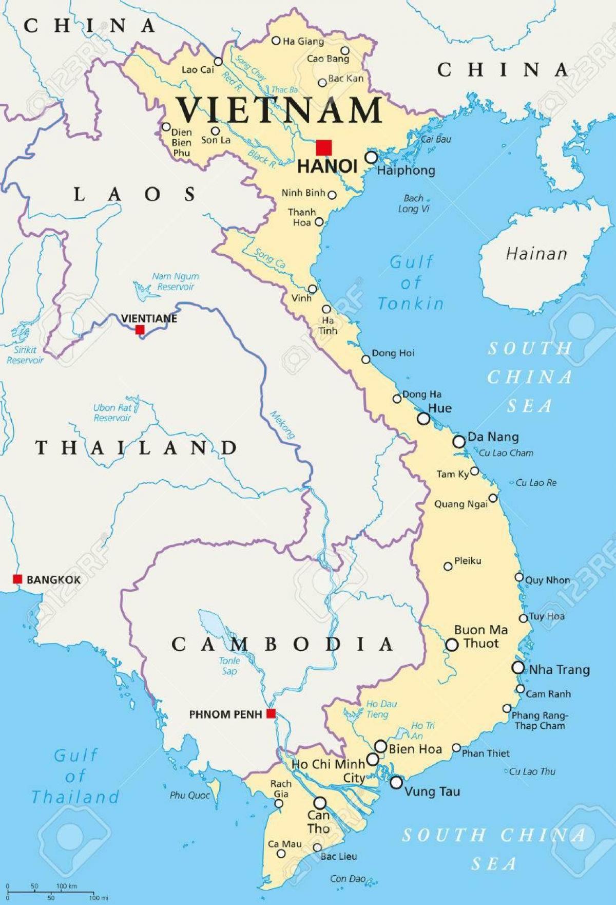 ハノイの地図の位置
