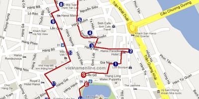 ハノイ市場地図