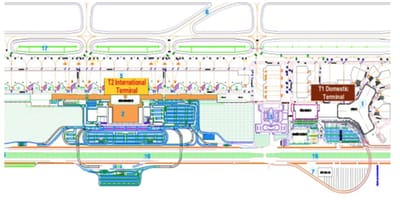 ハノイ空港ターミナルビルの地図