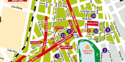 地図ハノイの街