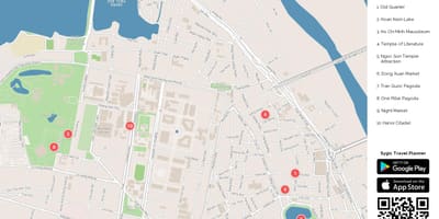 地図ハノイの飲食街