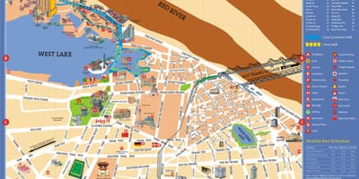 地図ハノイのレッドライトディストリクト