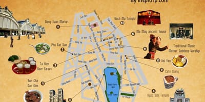 ストリートマップのハノイ旧市街